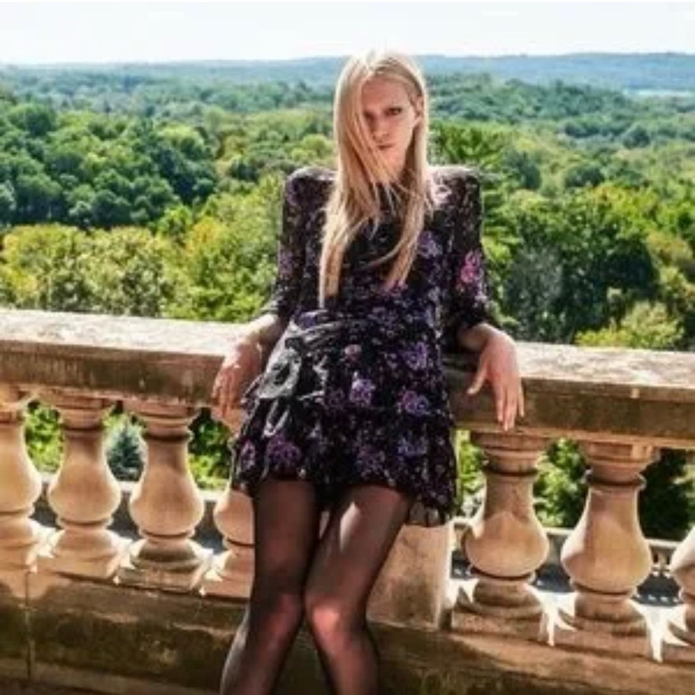 Zara Floral Draped Dress